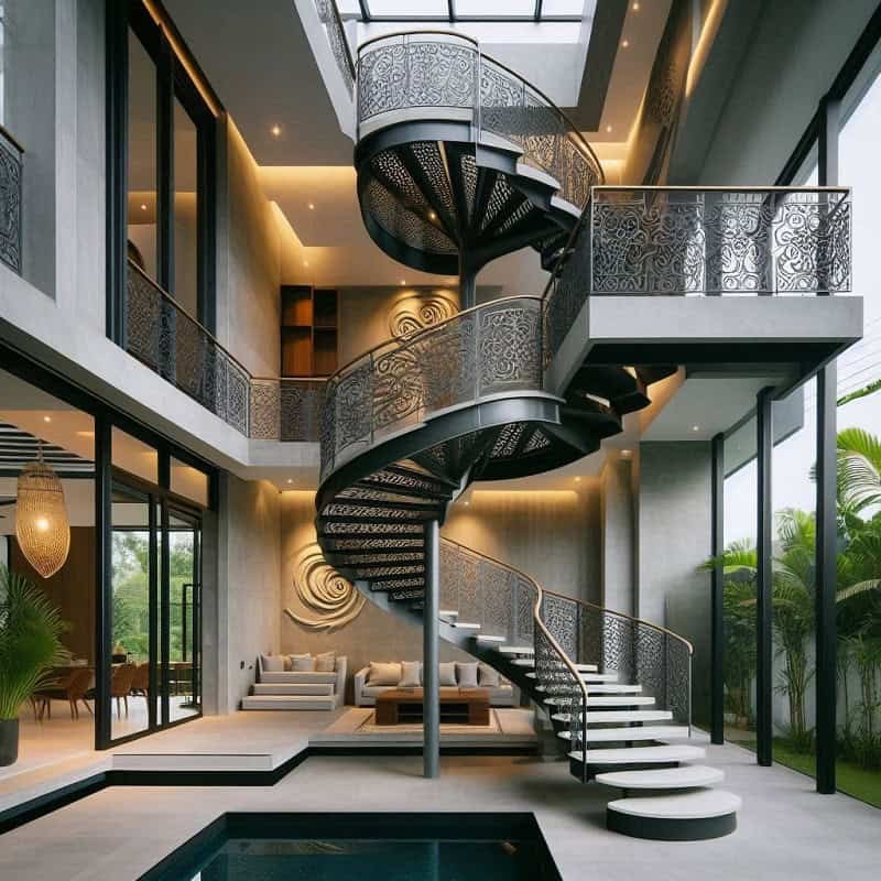 Iron Staircase designs in Sri Lanka